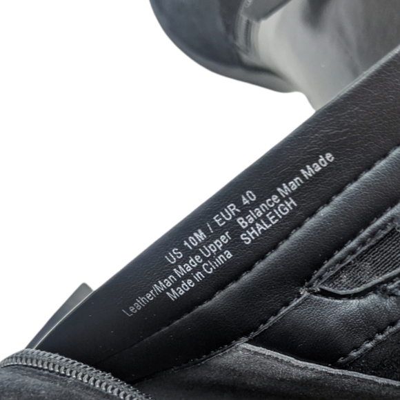 Sam Edelman Shaleigh Leather Ankle Boots 10 Black Booties Block Heel - Picture 16 of 16